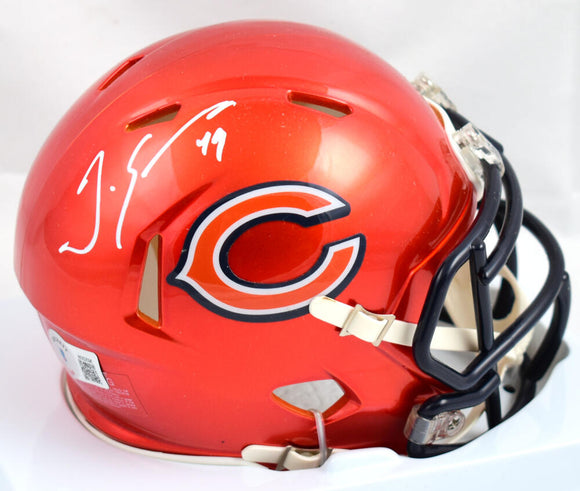 Tremaine Edmunds Autographed Chicago Bears Flash Speed Mini Helmet-Beckett W Hologram *White Image 1