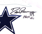 Tony Dorsett/Roger Staubach/Drew Pearson Autographed Dallas Cowboys Logo Football- Beckett W Hologram *Black Image 3