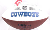Tony Dorsett/Roger Staubach/Drew Pearson Autographed Dallas Cowboys Logo Football- Beckett W Hologram *Black Image 4