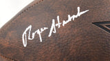 Tony Dorsett Roger Staubach Autographed Dallas Cowboys Distressed Logo Football w/HOF- Beckett W Hologram *White Image 3