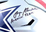 Roger Staubach Autographed Dallas Cowboys F/S 1976 Speed Flex Helmet w/America's Team- Beckett W Hologram *Black Image 2