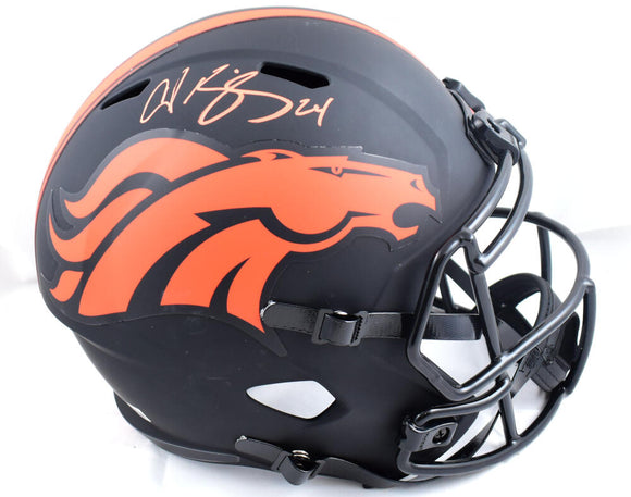 Champ Bailey Autographed Denver Broncos F/S Eclipse Speed Helmet - Beckett W Hologram *Orange Image 1