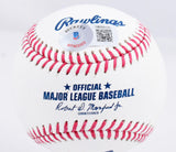 Barry Larkin Autographed Rawlings OML Baseball w/HOF  - Beckett W Hologram *Blue Image 2