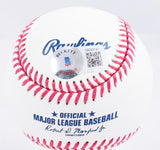 Barry Larkin Autographed Rawlings OML Baseball w/ Stats  - Beckett W Hologram *Blue Image 3