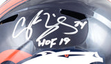 Champ Bailey Autographed Denver Broncos F/S Speed Helmet w/HOF - Beckett W Hologram *Silver Image 2