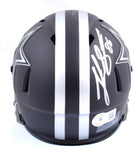 Luke Schoonmaker Autographed Dallas Cowboys Eclipse Speed Mini Helmet - Beckett W Hologram *Silver Image 3