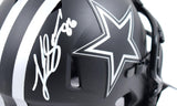 Luke Schoonmaker Autographed Dallas Cowboys Eclipse Speed Mini Helmet - Beckett W Hologram *White Image 2