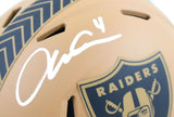 Aidan O'Connell Autographed Las Vegas Raiders Salute to Service Speed Mini Helmet-Beckett W Hologram *White Image 2