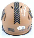 Aidan O'Connell Autographed Las Vegas Raiders Salute to Service Speed Mini Helmet-Beckett W Hologram *White Image 3