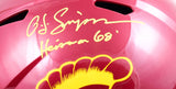 OJ Simpson Autographed USC Trojans F/S Speed Helmet w/ Heisman - JSA W *Yellow Image 2