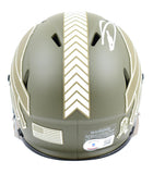 Stefon Diggs Autographed Buffalo Bills Salute to Service Speed Mini Helmet-Beckett W Hologram *White Image 3
