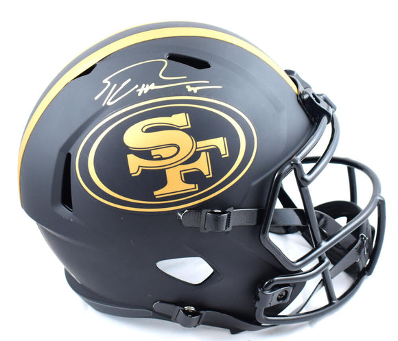 George Kittle Autographed San Francisco 49ers F/S Eclipse Speed Helmet - Beckett W Hologram *Gold Image 1
