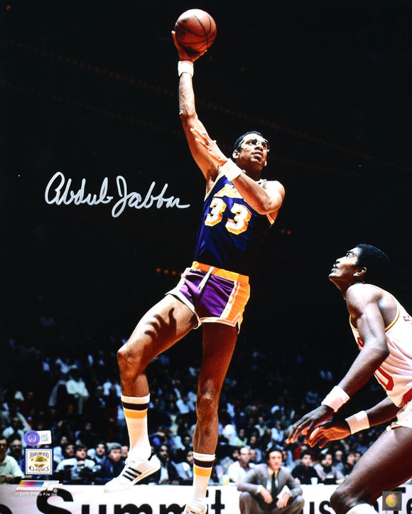 Kareem Abdul-Jabbar Autographed Los Angeles Lakers 16x20 Skyhook Photo- Beckett Hologram *Silver Image 1