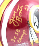 Jeff Bostic Autographed Washington Mini Helmet w/3x SB Champ- JSA W *GOLD Image 2