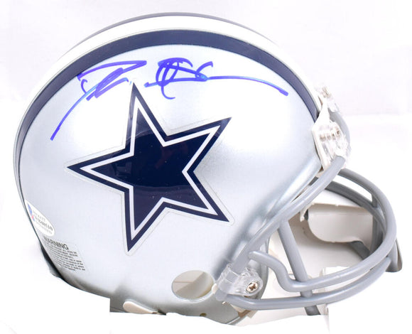 Deion Sanders Autographed Dallas Cowboys Mini Helmet- Beckett W *Blue Image 1