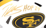 Patrick Willis Autographed San Francisco 49ers Lunar Speed Mini Helmet w/HOF - Beckett W Hologram *Gold Image 2