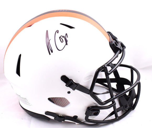Amari Cooper Autographed Cleveland Browns F/S Lunar Speed Authentic Helmet-Beckett W Hologram *Black Image 1
