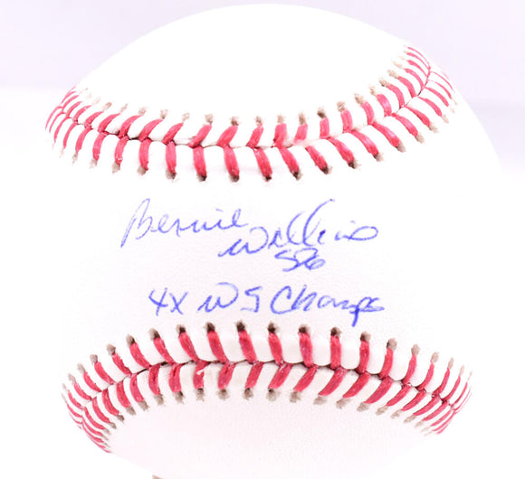 Bernie Williams Autographed Rawlings OML Baseball w/4x WS Champs - Beckett W Hologram *Blue Image 1