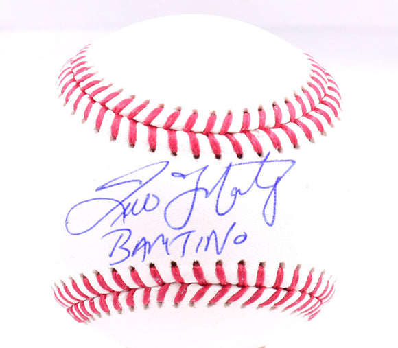 Tino Martinez Autographed Rawlings OML Baseball w/ Bam-Tino - Beckett W Hologram *Blue Image 1