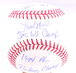 Paul O'Neill Autographed Rawlings OML Baseball w/ 3 Inscriptions - Beckett W Hologram *Blue Image 1