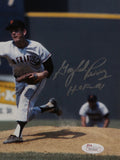 Gaylord Perry HOF Autographed 8x10 Giants Pitching Photo- JSA W Authenticated
