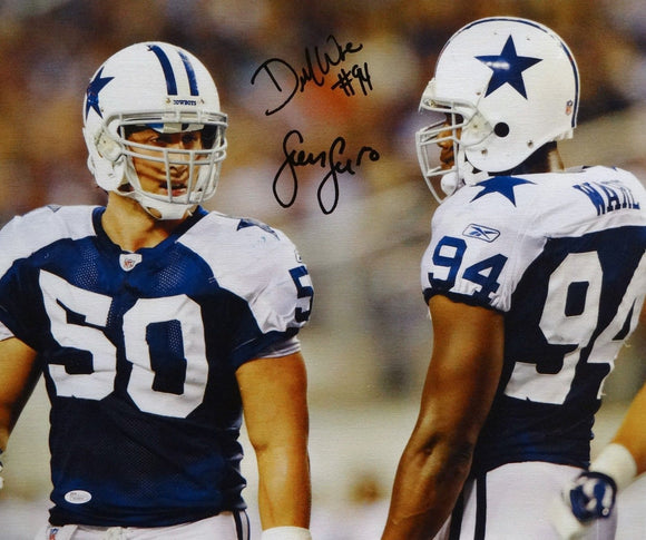 Sean Lee & DeMarcus Ware Autographed 20x24 On Field Canvas- JSA W Authenticated