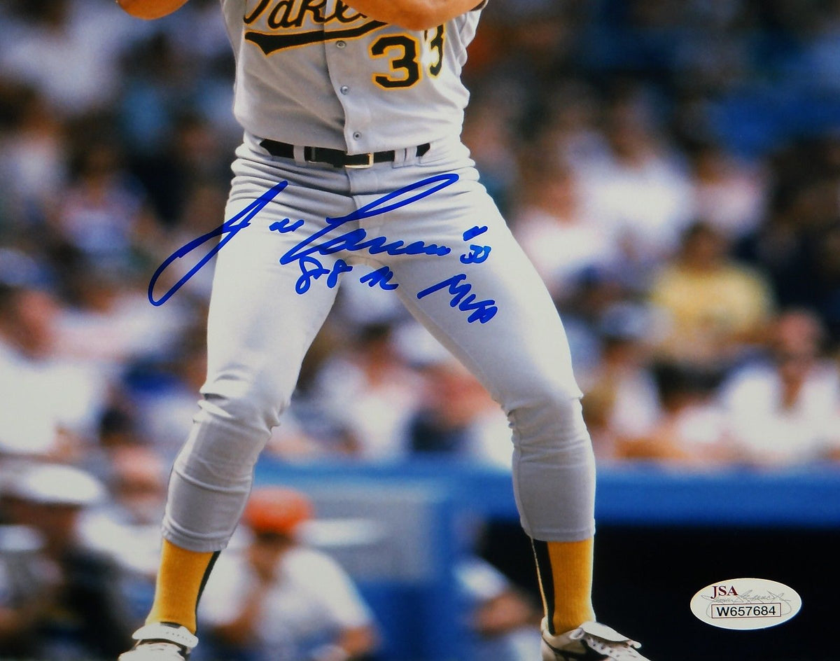 Signed Jose Canseco Photograph - 16x20 Batting W MVP JSA W Auth