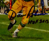 Dave Robinson HOF Signed Green Bay Packers Goal Line Art Card-JSA W Auth