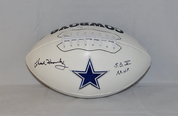 Chuck Howley Autographed Dallas Cowboys Logo Football W/ SB MVP- JSA W Auth