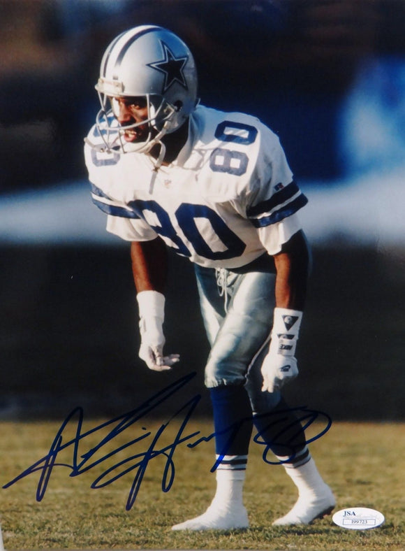 Alvin Harper Autographed 8x10 Vertical Dallas Cowboys Photo- JSA Authenticated