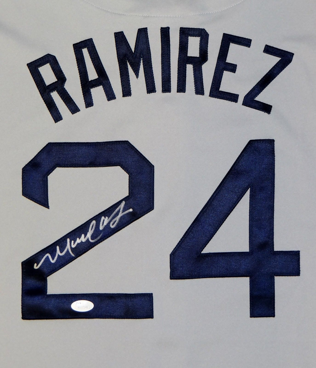 Manny Ramirez Autographed Boston Red Sox Grey Cooperstown Jersey- JSA – The  Jersey Source