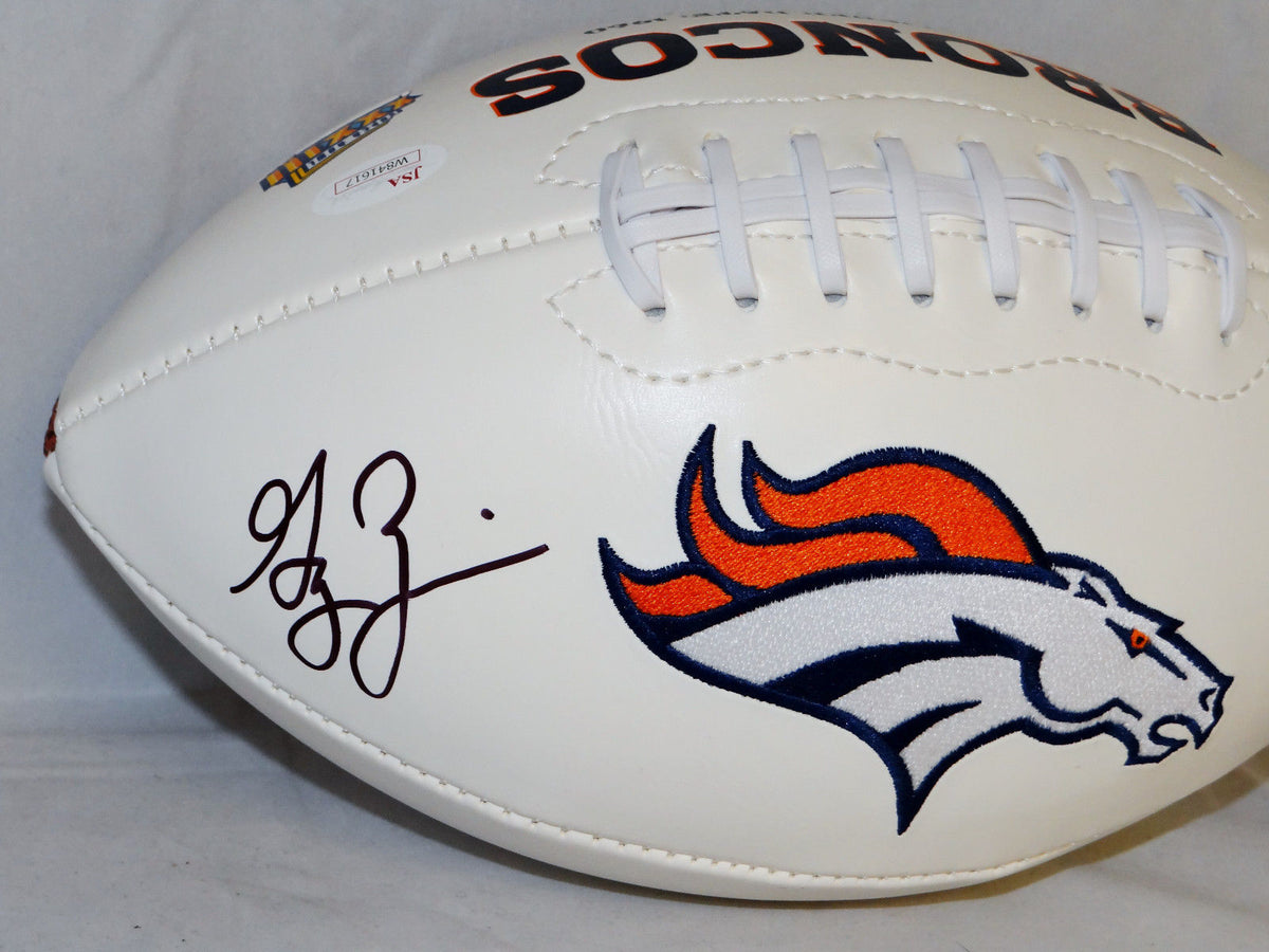 Gary Zimmerman HOF Autographed Denver Broncos Logo Football- JSA W