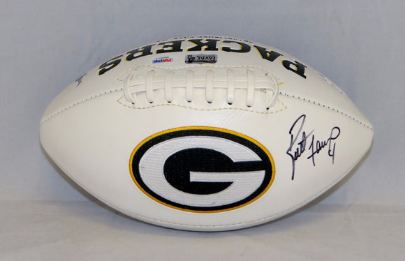 Brett Favre Autographed Green Bay Packers Logo Football- PSA ITP Authenticated Image 1
