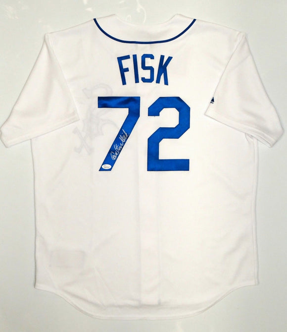 Carlton Fisk Autographed Chicago White Sox Jersey- JSA W Authenticated *7