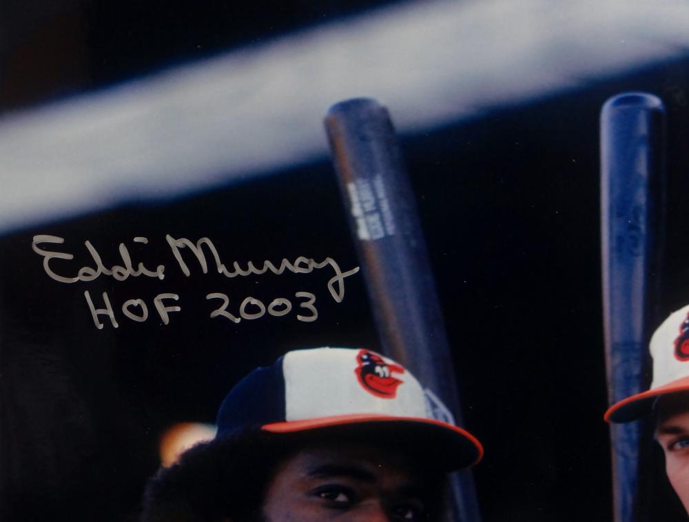 Framed Suede Baltimore Orioles Eddie Murray Signed Inscribed Jersey Jsa Coa
