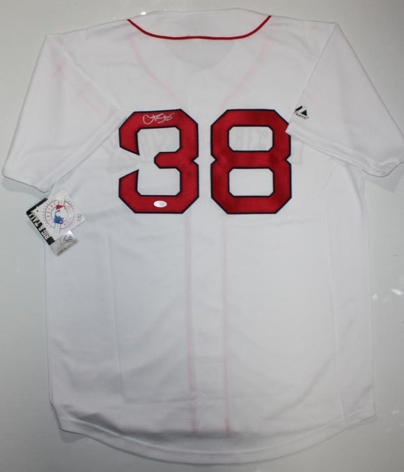 Curt Schilling Autographed White Boston Red Sox Majestic Jersey- JSA W Auth