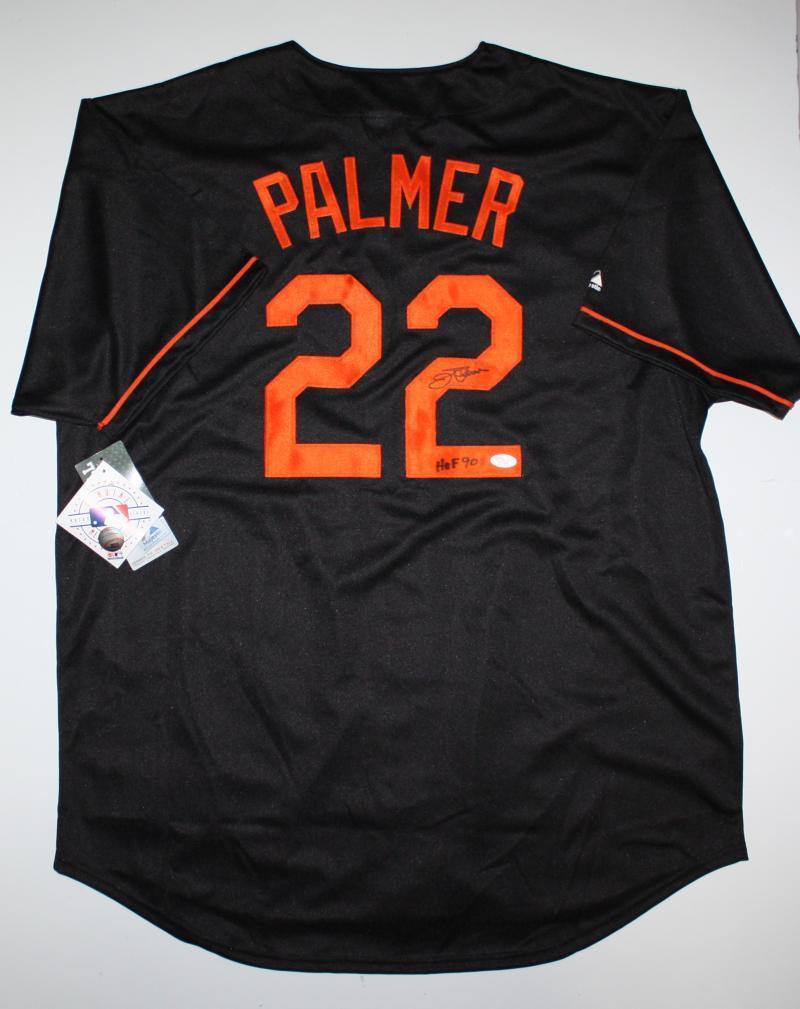 Jim Palmer Autographed Black Baltimore Orioles Jersey W/ HOF- JSA