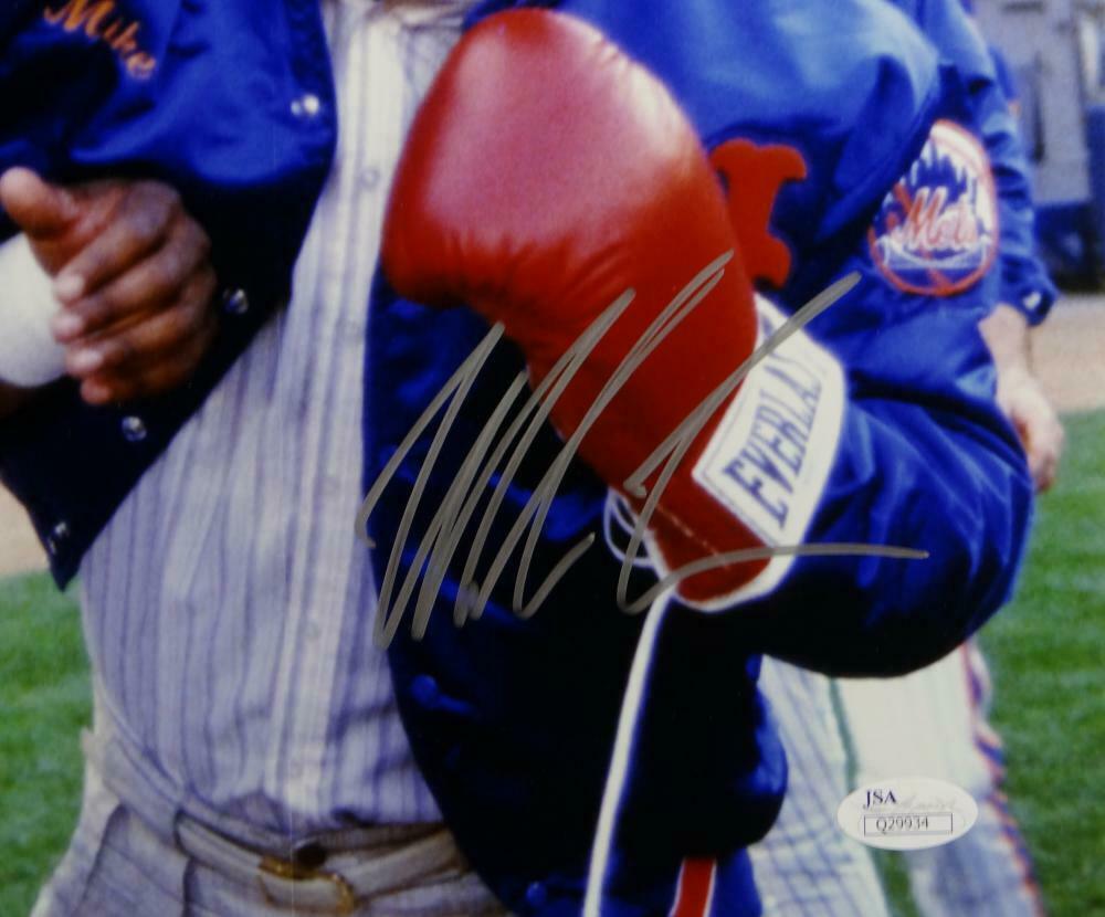 Mike Tyson Doc Gooden Darryl Strawberry Autographed 16x20 Color