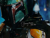 Jeremy Bulloch Boba Fett Signed Star Wars 16x20 Dark Close Up Photo- JSA Auth *Silver