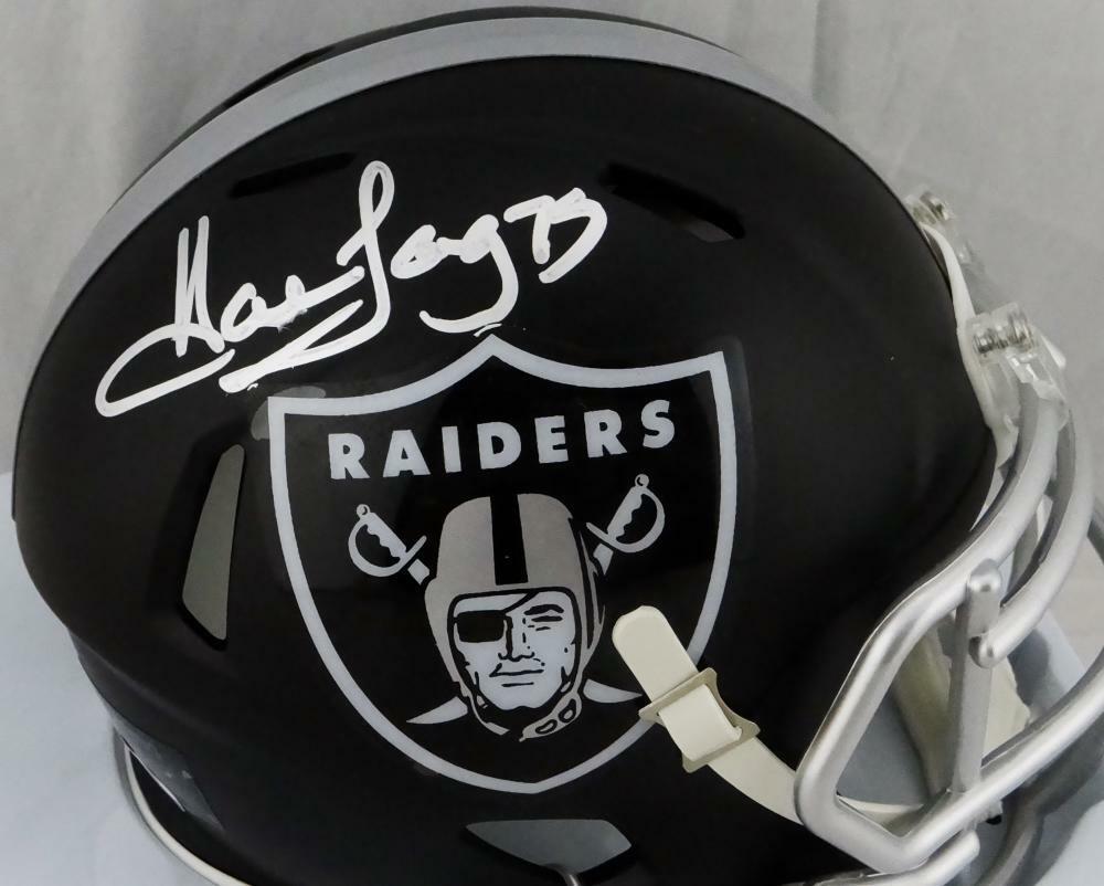 Howie Long Autographed/Signed Oakland Raiders Blaze Mini Helmet BAS 31451