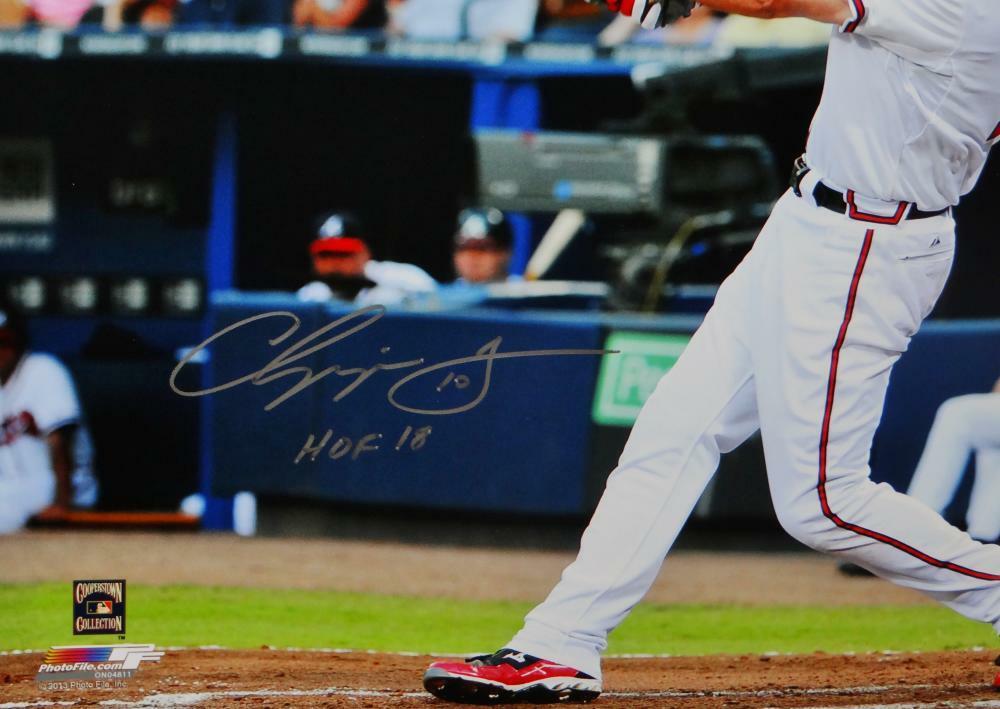 Chipper Jones Signed 16x20 Photo Atlanta Braves Beckett Bas Autograph Auto  Coa