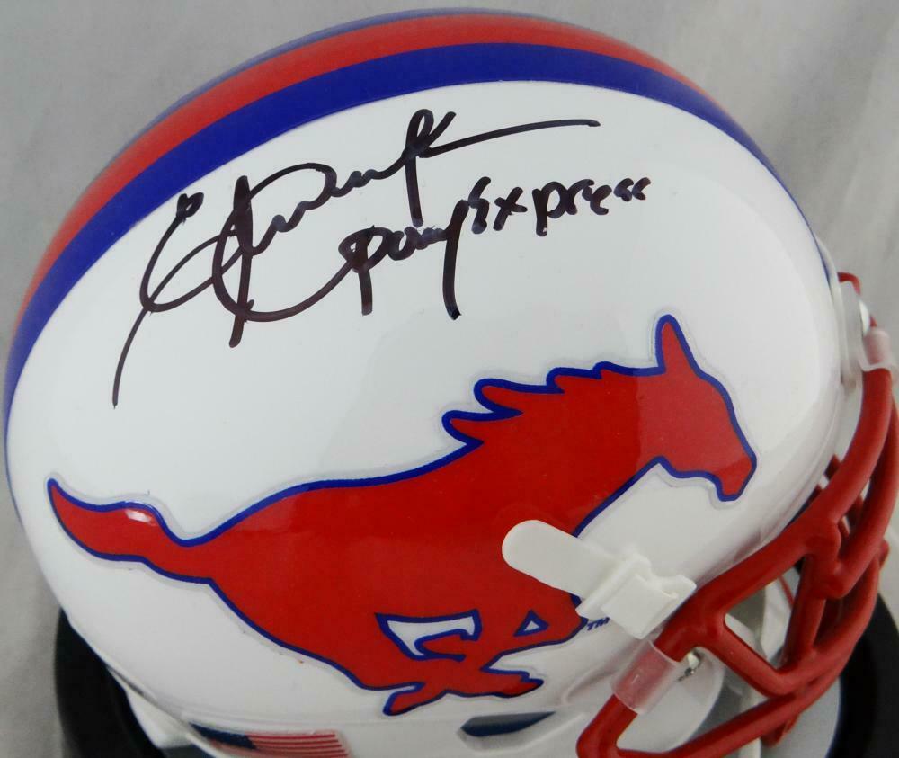 Eric Dickerson Signed SMU Mustangs Jersey Inscribed Pony Express