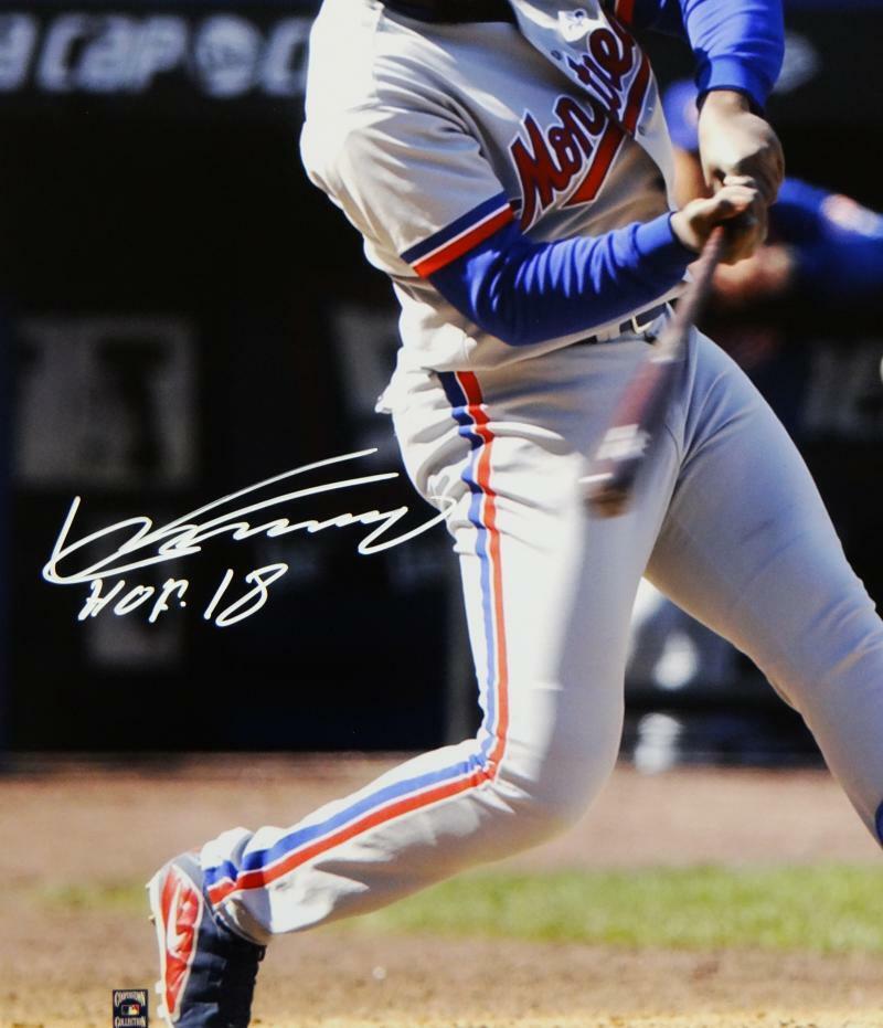 Vladimir Guerrero Autographed Montreal Expos 16x20 PF Swinging