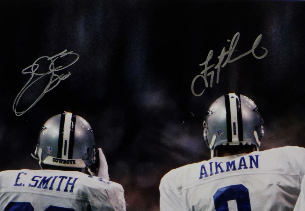 Dallas Cowboys Triplets Aikman Smith Irvin Autographed Signed 