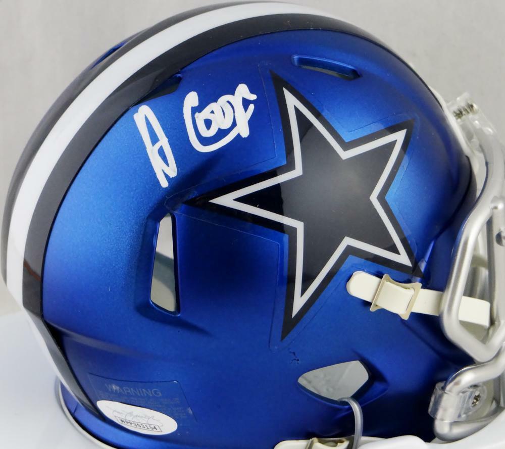 Amari Cooper Autographed Dallas Cowboys Riddell Flash Mini Helmet Beckett  Witnessed