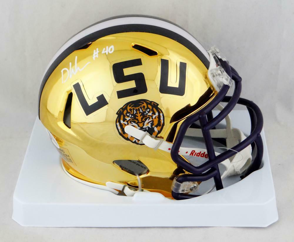 Ja'Marr Chase Signed LSU Tigers Speed Mini Replica Yellow Football Helmet  (JSA)