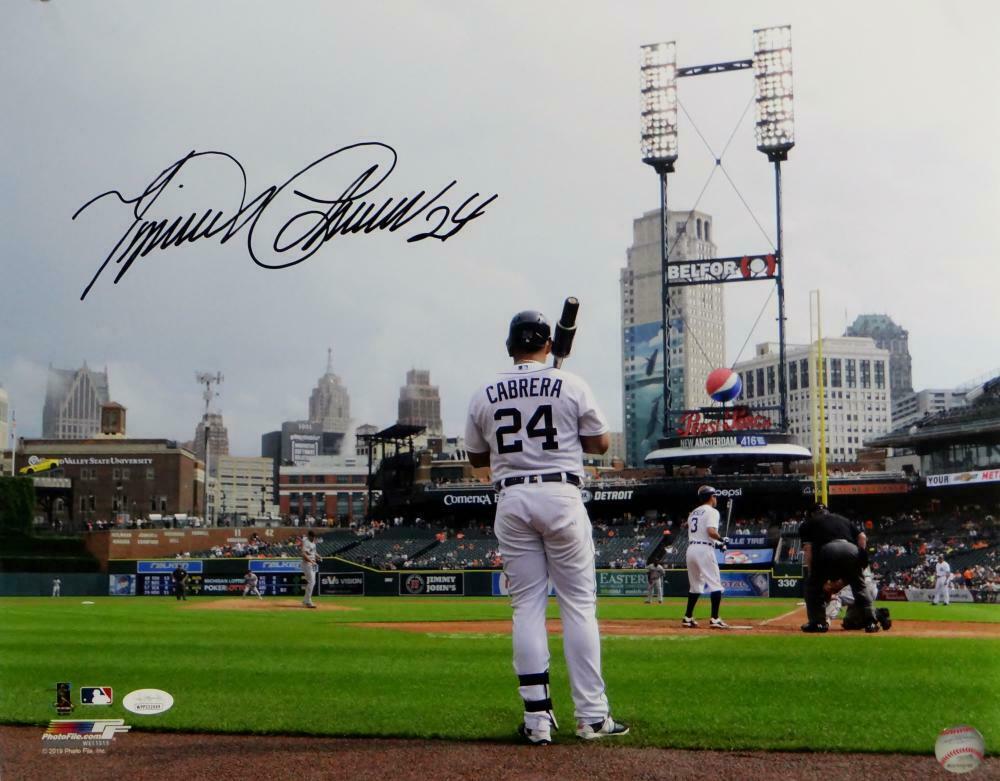 Autographed/Signed Miguel Cabrera Detroit Grey Baseball Jersey JSA