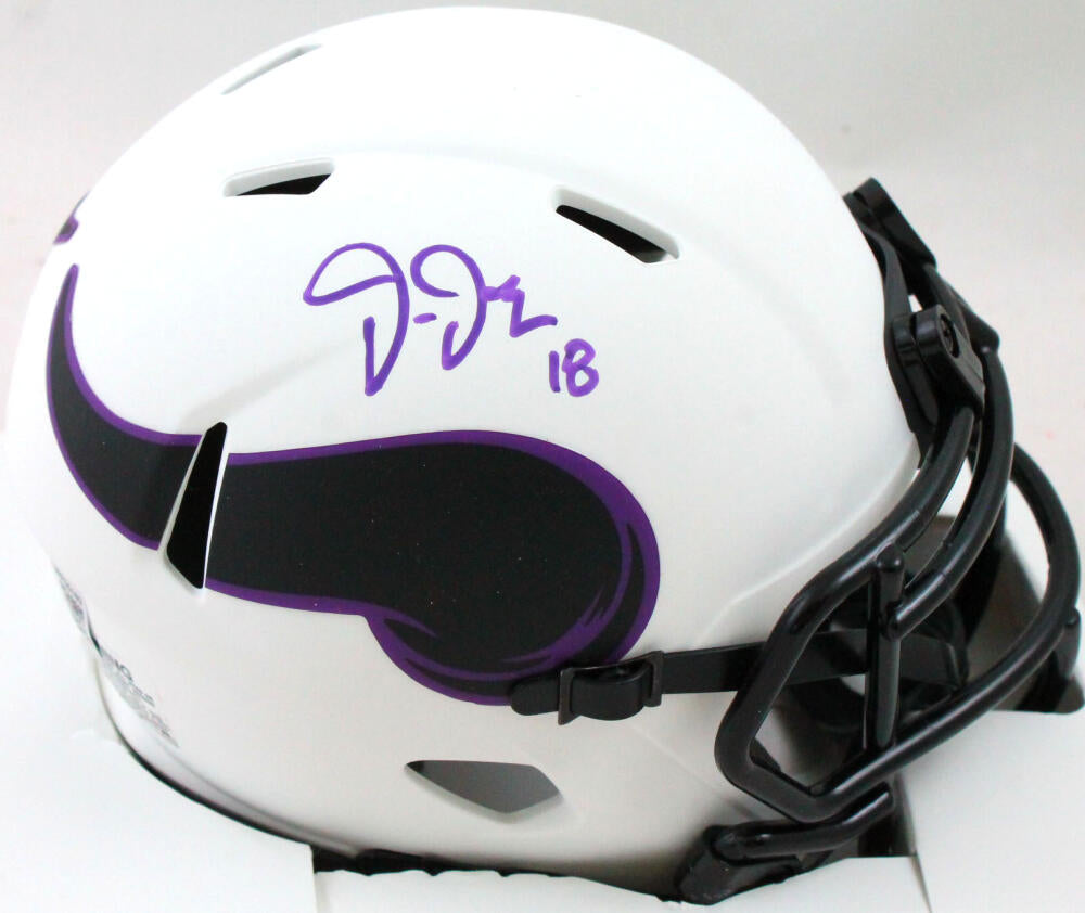 Justin Jefferson Signed Minnesota Vikings Lunar F/S Helmet- Beckett W – The  Jersey Source