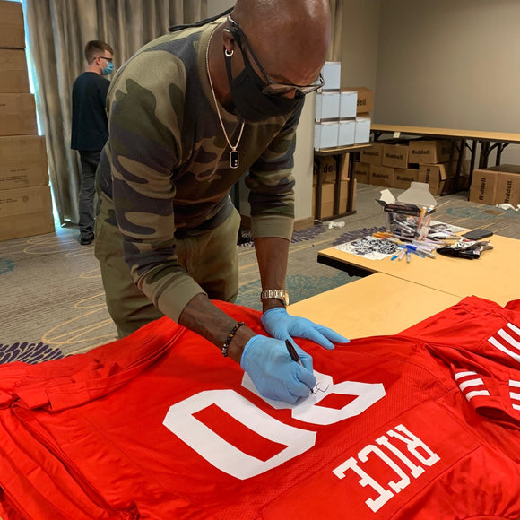Jerry Rice Signing custom jerseys