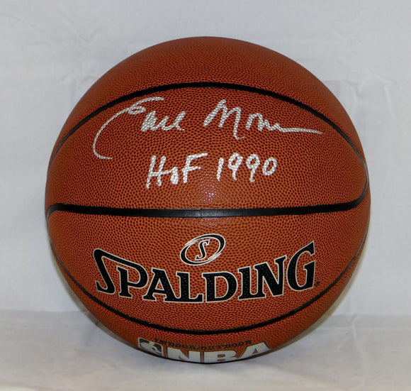 Earl Monroe Autographed NBA Spalding Basketball With HOF and JSA W Authenticated Image 1